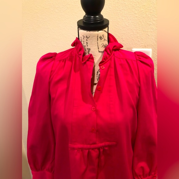 G.by Goop Ruffle Collared Shirt Dress-Size 2 - Picture 6 of 8